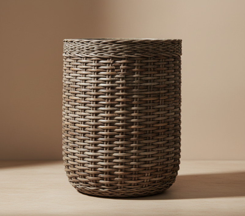 Handwoven Natural Rattan Luxury Basket