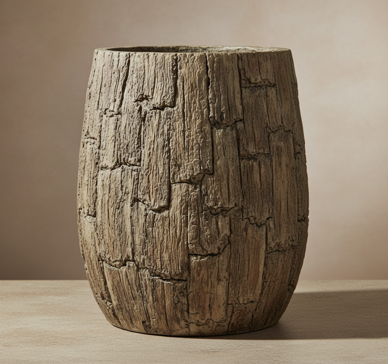 Weathered Ancient Wood Monolithic Vessel