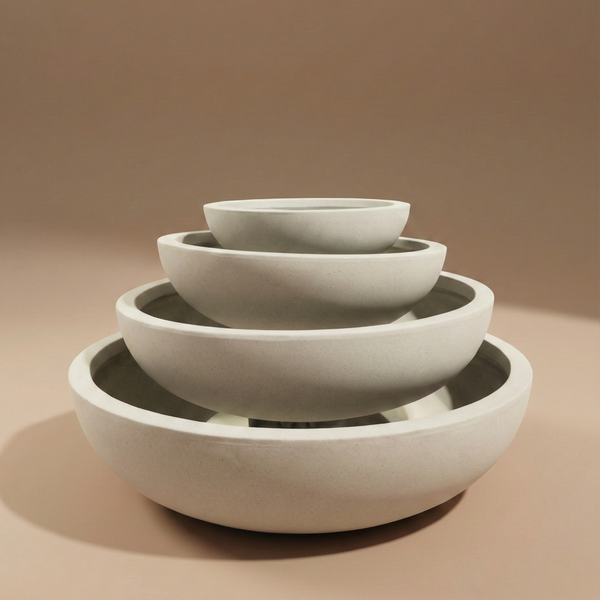 Matte Off-White Ceramic Bowl Set