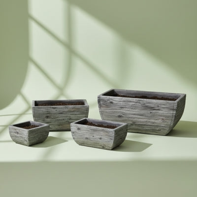 Charcoal Wood-Grain Oval Stone Vessel Sink