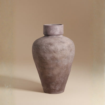 Matte Purple Ceramic Statement Vase